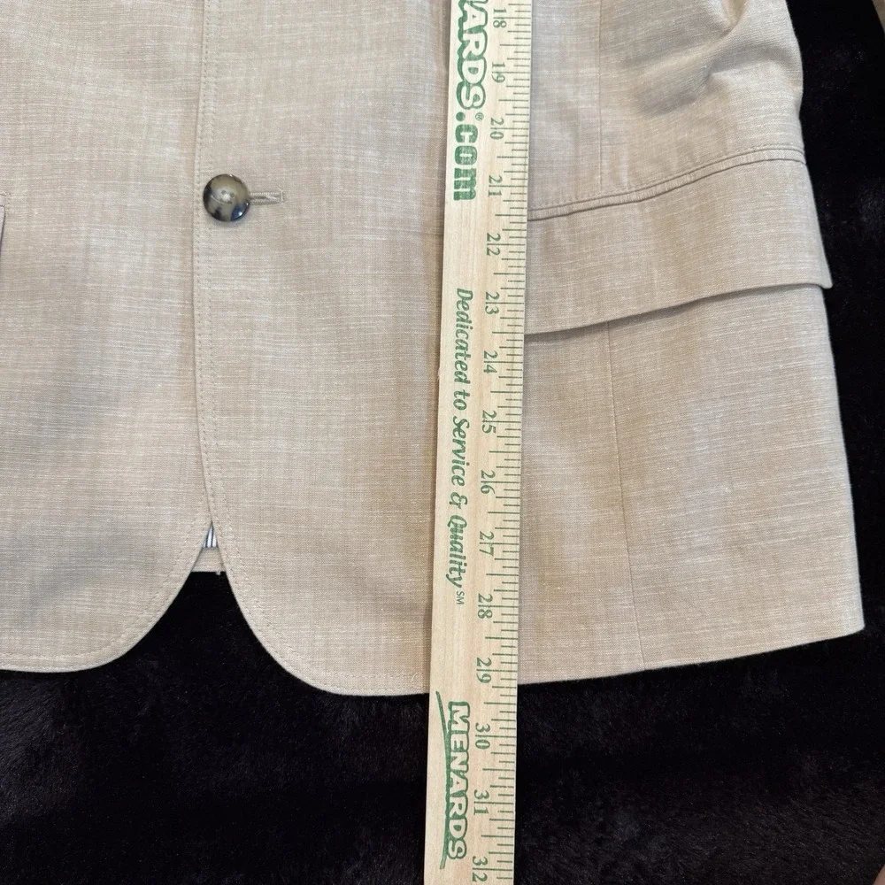 GUESS Tan Cotton Blazer Sport Coat Mens L Two Button Modern Lightweight Jacket